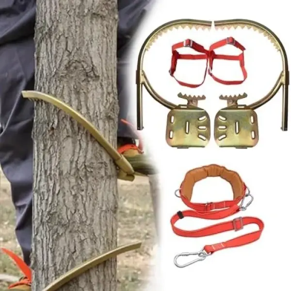 Adjustable Climbing Shoes for Tree Work and High-Altitude Tasks, Comfortable Design,Crafted from Carbon Steel (500mm)
