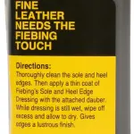 Fiebing's Leather Sole & Heel Edge Dressing 2-Pack (4 oz) - Protective Glossy Shoe Finish - Includes Brush Applicator