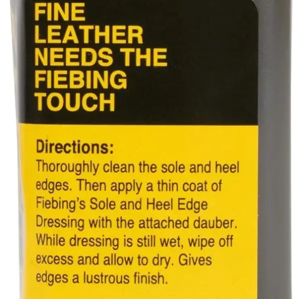 Fiebing's Leather Sole & Heel Edge Dressing 2-Pack (4 oz) - Protective Glossy Shoe Finish - Includes Brush Applicator