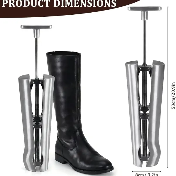 Professional Aluminum Boot Stretcher for Women and Men Aluminium Shoe Sretchers Relieves Tightness for Cowboy Tall Leather Western Work Hiking Boots