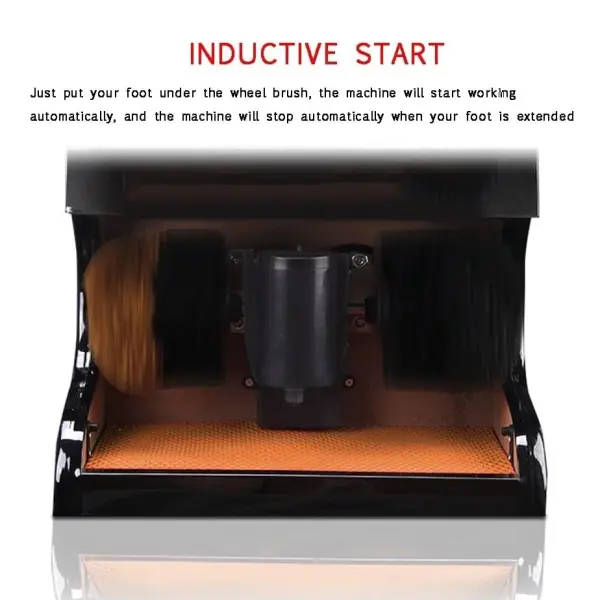 Automatic Electric Veal Shoe Polisher Machine - Induction Shoe Polishing Brush for Effortless Cleaning and Shining (White)
