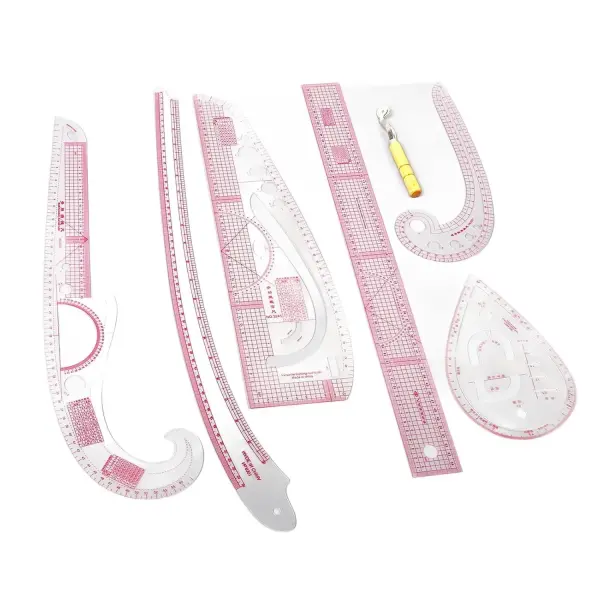 French Curve Ruler Set, Sewing Ruler Tailoring Tool, Pattern Making Ruler with Detailed Scale for Beginners Tailors Designers