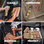 Chemical Guys Leather Cleaner and Conditioner Detailing Kit - Leather Care Kit For Natural, Synthetic, Faux, Pleather, and More for Car Interiors, Apparel, Furniture, Boots & Accessories - 9 Items