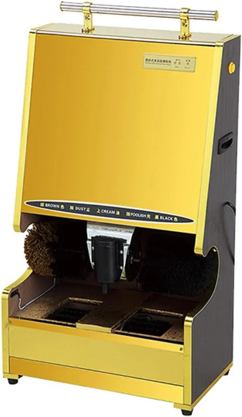 Shoe Shine Machine Automatic Metal Leather Shoe Shine Machine Combo Brush with Electric Induction Mall (Color: Style 1) (Style 1) (Style 1)