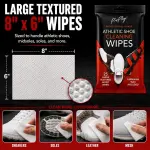 ProPlay Athletic Shoe Cleaning Wipes | Carnauba Wax Included | Repels Water from Shoes | Removes Dirt, Grass, and Sand