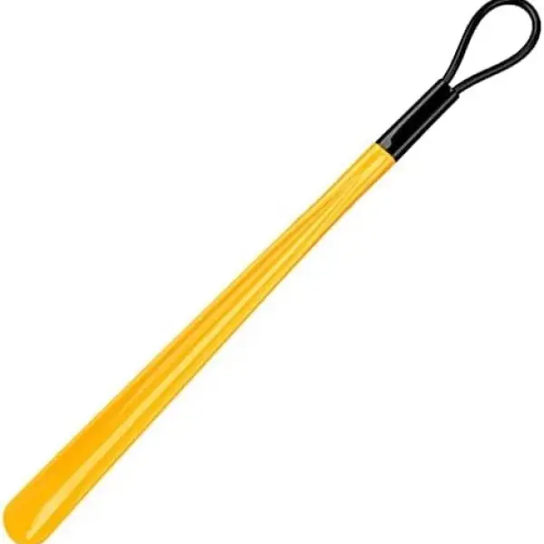 Colorful Long Handle Shoe Horn for Women & Seniors - Soft Rubber Grip, Hanging Ring, Durable ABS Shoe Lifter for Easy Use & Storage - Comfort & Convenience