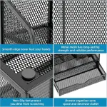 Marbrasse Mesh Pen Holder for Desk, Multi-Functional Pencil Organizer with Drawer, Desk Organizers and Accessories for Office Art Supplies (Black)
