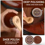 12 PCS Shoe Polish Kit - Horsehair Brushes, Black Brown Neutral Polish,Mink Oil Conditioner for Shoes,Polishing Cloth, Leather Boots Shine Care Kit ﻿Gift for Men Cowboy Husband Dad