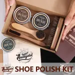 12 PCS Shoe Polish Kit - Horsehair Brushes, Black Brown Neutral Polish,Mink Oil Conditioner for Shoes,Polishing Cloth, Leather Boots Shine Care Kit ﻿Gift for Men Cowboy Husband Dad