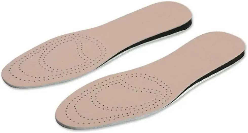 JSEIAJB Reversible Cushioned Sweat Absorbent Insole Comfortable Breathable Reversible Cowhide Insole