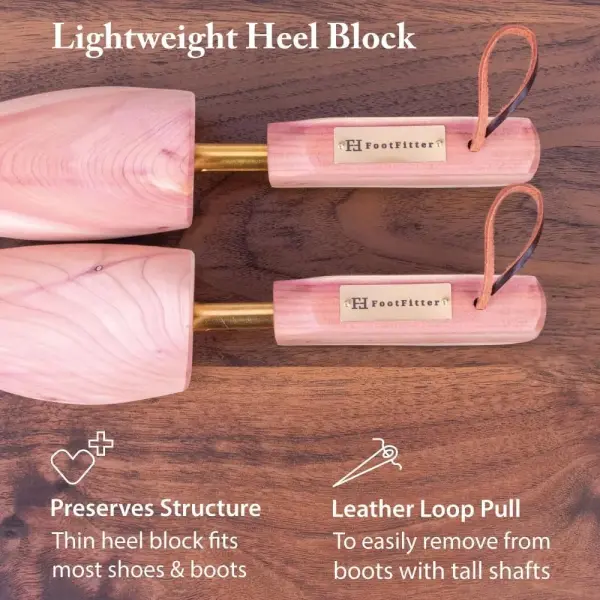 FootFitter Western Cedar Boot Tree for Cowboy Boots, Shoe Trees for Men & Women, USA-Grown Cedar Preserves Shape & Freshness
