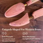 FootFitter Western Cedar Boot Tree for Cowboy Boots, Shoe Trees for Men & Women, USA-Grown Cedar Preserves Shape & Freshness