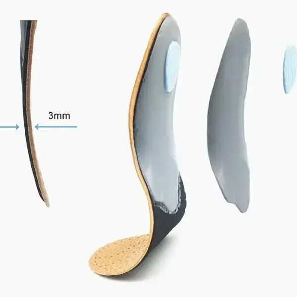 JSEIAJB Leather Orthotic Insole for Flat Feet Support Orthopedic Shoes Sole Insoles for Suitable Men Women