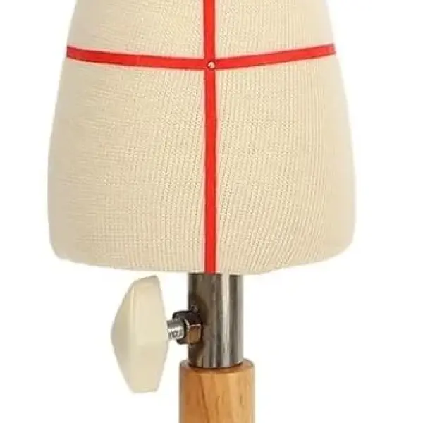 Premium Female Dress Form, Professional Tailoring Tool, Adjustable Height, Beechwood and Canvas Material, Stable Wooden Frame, Easy Sewing and (Yellow)