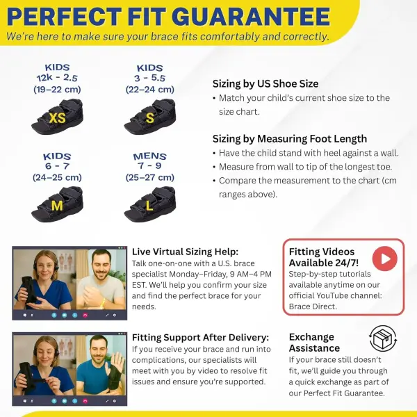 Pediatric Post Op Shoe for Kids – Recovery Shoe for Children with Square Toe, Rocker Sole and Adjustable Straps for After Surgery Protection of Broken Toes or Foot Injuries L3260 (L -