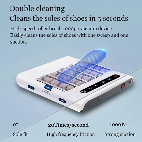 Automatic Shoe Sole Cleaning Machine - Rechargeable Induction Polisher, 260RPM Quick Wipe Brush for Home & Office, Effortless Shoe Care in 5 Seconds