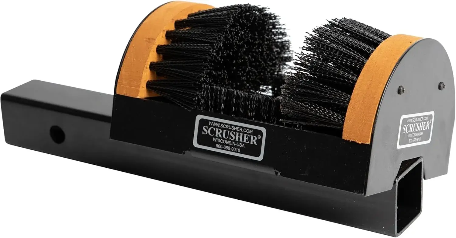 SCRUSHER Hitch Mounted Original Boot & Shoe Cleaner for 2" Receiver - Made in America Portable Outdoor Boot Scrubber, Shoe Cleaning Brush - Helps Keep RVs, Trucks, or SUVs Clean All Year Round