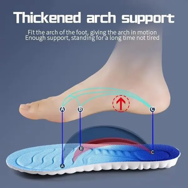 JSEIAJB Memory Foam Orthopedic Sport Insoles for Shoes Sole Cushion Running Shock-Absorbant Breathable Soft Pad