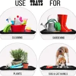 Flower Vase 3PCS Flower Pot Tray Plastic Tray Shoe Drip Mat for All Weather Indoor Or Outdoor Rain Dirty Boots Seeds Garden Tools Flower Care Home Décor