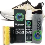 Premium Foam Shoe Cleaner Kit with Brush, Towel, and Protector for Sneakers, Shoes, Leather, Suede, Boots, and White Sole Cleaning, 8 oz