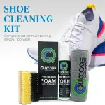 Premium Foam Shoe Cleaner Kit with Brush, Towel, and Protector for Sneakers, Shoes, Leather, Suede, Boots, and White Sole Cleaning, 8 oz