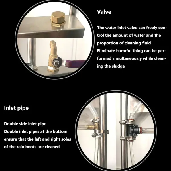 Automatic Stainless Steel Boot Scrubber Machine - Efficient Rain Shoe Cleaner for Livestock Farms, Outdoor Workers & Farmers - Heavy-Duty Shoe Cleaning Device