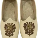 Men's Punjabi Jutti Cream Loafers Slip On Flats Shoes Ethnic Handmade Sherwani Mojari Indian Juti