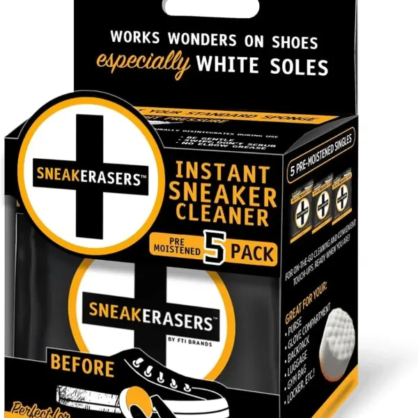 SneakERASERS Instant Sneaker Cleaner Sponge, Effective Shoe Cleaning for White Sneakers, Tennis Shoes -