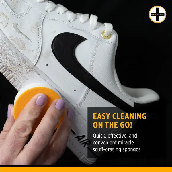 SneakERASERS Instant Sneaker Cleaner Sponge, Effective Shoe Cleaning for White Sneakers, Tennis Shoes -