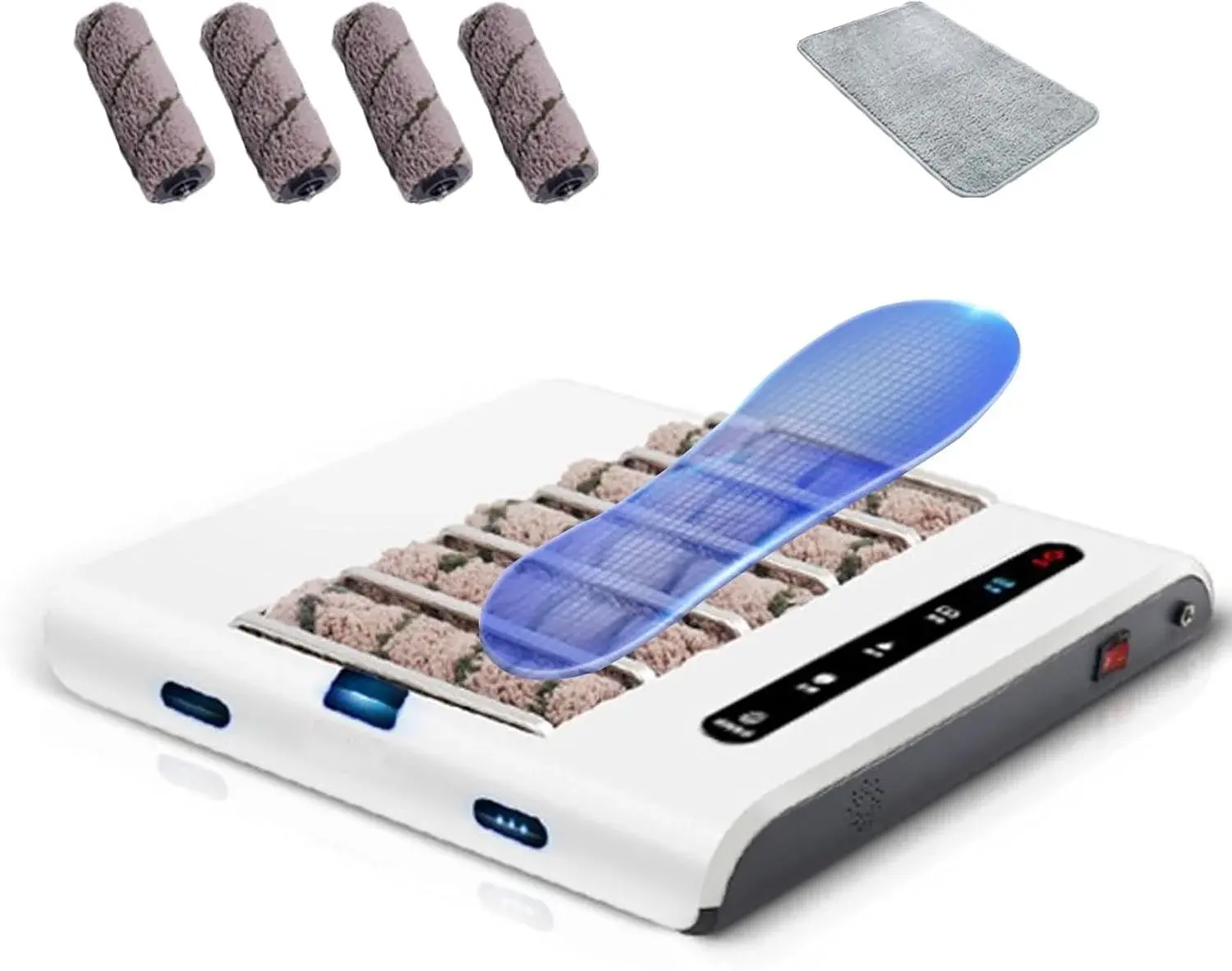 Automatic Shoe Cleaner Machine - Rechargeable Polisher with 5 Brushes, 1000Pa Suction Power, Waterless Cleaning System, Smart Automatic Induction for Effortless Shoe Care