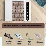 Automatic Shoe Cleaner Machine - Rechargeable Polisher with 5 Brushes, 1000Pa Suction Power, Waterless Cleaning System, Smart Automatic Induction for Effortless Shoe Care