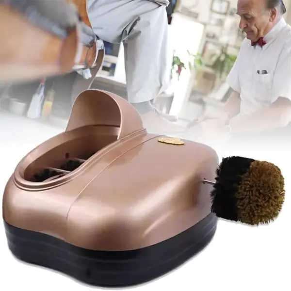 Automatic Electric Shoe Polisher Machine for Boots & Shoes, Smart Sole Brushing Device, Hotel Lobby Shine Machine, Induct Shoe Cleaning Solut