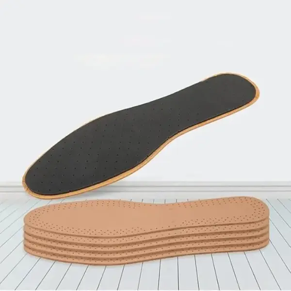 JSEIAJB Thin Breathable Deodorant Leather Insoles Instantly Absorb Sweat Replacement Inner Soles Shoes Insole Pads