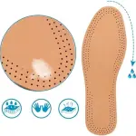 JSEIAJB Thin Breathable Deodorant Leather Insoles Instantly Absorb Sweat Replacement Inner Soles Shoes Insole Pads