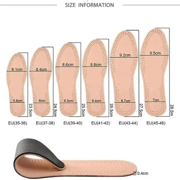 JSEIAJB Thin Breathable Deodorant Leather Insoles Instantly Absorb Sweat Replacement Inner Soles Shoes Insole Pads