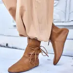 Syktkmx Mens Renaissance Boots Slip on Lace Up Medieval Cosplay Western Pirate Viking Tied Halloween Cuff Shoes