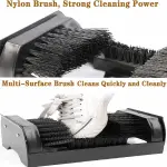 Powerful Outdoor Boot Cleaner Brush - Electric Scrubbing Brush & Heavy-Duty Shoe Scraper, Suede & Leather Cleaner, Floor-Mount Design for Ultimate Dirt Removal