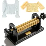 Smocking Pleater Presser Foot Gathering Tool,24 Row Adjustable Pleating Machine,Ruffler Sewing Machine Accessory with Special Needle,for Costume Design Daily DIY Fabric Sewing 24Rows
