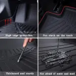 Floor Mats & Cargo Liners for 2011-2016 2017 Honda Odyssey, TPE All Weather Protection Car Floor Liners with Trunk Mat & Backrest Mat Accessories
