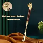 Long Handle Shoe Horn for Seniors - Premium Shoe Lifter & Helper, Includes Short Handle Option & Storage Bag, Easy Grip 31x3.5cm Design for Effortless Shoe Wearing