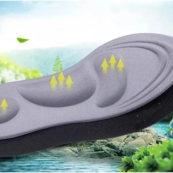 JSEIAJB 4D Stretch Breathable Running Cushion Insoles For Feet Man Women For Shoes Sole Orthopedic Pad
