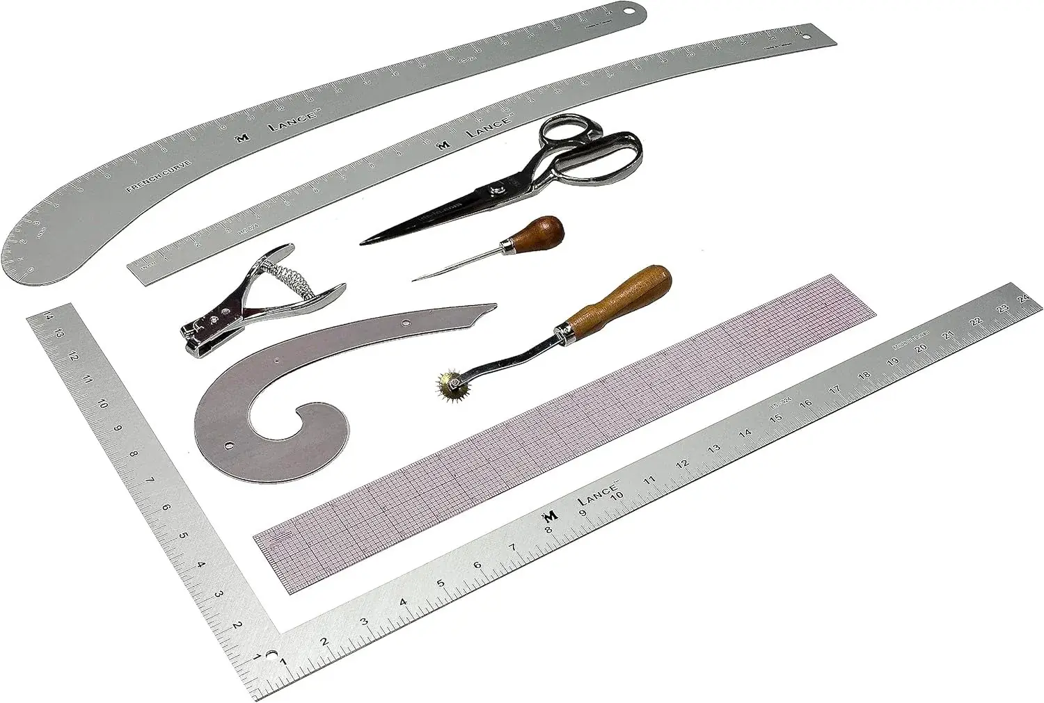 Fashion Designer’s Student Kit 2 – Essential Pattern Making Tools for Sewing, Tailoring & DIY Garment Creation