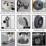 Electronic Sewing Machines 220V Automatic Flat Car 550W Sewing Machine, Household Electric Sewing Machine without Table