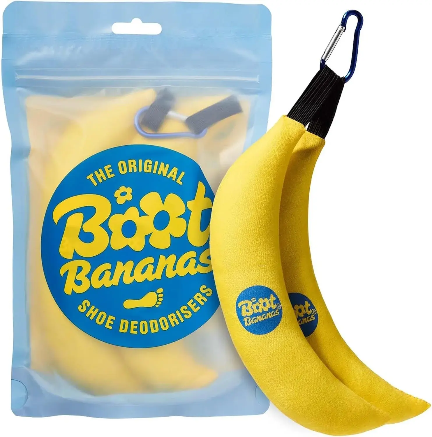 Boot Bananas Original Shoe Deodorizer & Odor Eliminator for Shoes | Long-Lasting Sneaker & Boot Deodorizer, Shoe Smell Remover, Foot Odor Eater, Gym Bag Freshener, Eco & Reusable | 6-12 Months