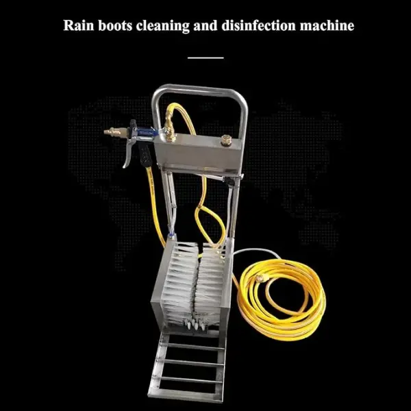 Boot Cleaner, Stainless Steel Shoe Brush with Water Spray Gun, Heavy Duty Steel Frame, Sturdy and Durable, Suitable for Farms, Ranches and Construction Sites
