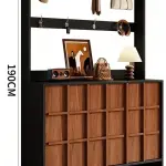 Freestanding Coat Rack with Shoe Cabinet Household Entryway Hall Tree Storage Shelf for Corridor Shoe Cupboard(Large)