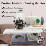 Portable Blind Hemming Machine 1200RPM, Adjustable Stitch Pitch 3-8mm, Single Needle Chain Stitcher for Pants Cuffs, Includes Foot Pedal & Needles, Compact Electric Sewing Tool