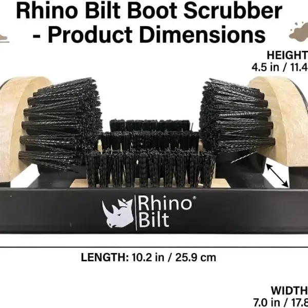 Boot Scraper, Outdoor Shoe Scrubber Cleaner, Heavy Duty Boot Brush, Deluxe Extra Wide