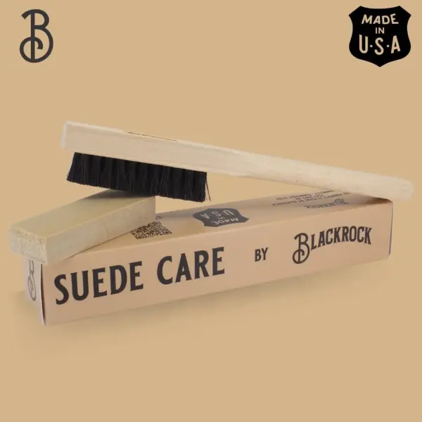 Blackrock Suede Care Kit, Horsehair Brush and Gum Eraser Block, Made in USA