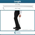 Comfy Clothiers - 23-inch Long Handle Steel Shoe Horn - Multifunctional Stainless Steel for Men, Women, Seniors - 100% Stainless Steel Shoehorn for Shoes & Boots